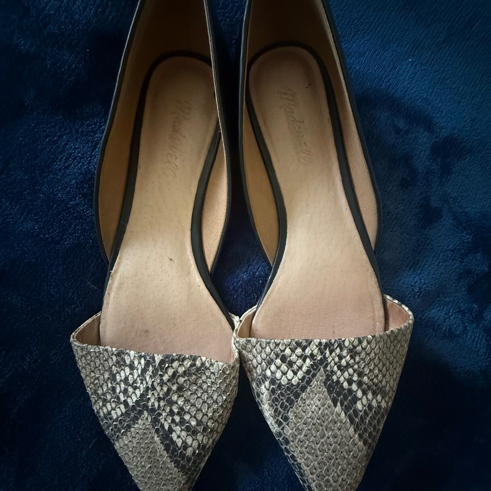 Madewell Snakeskin Pattern Flats size 9